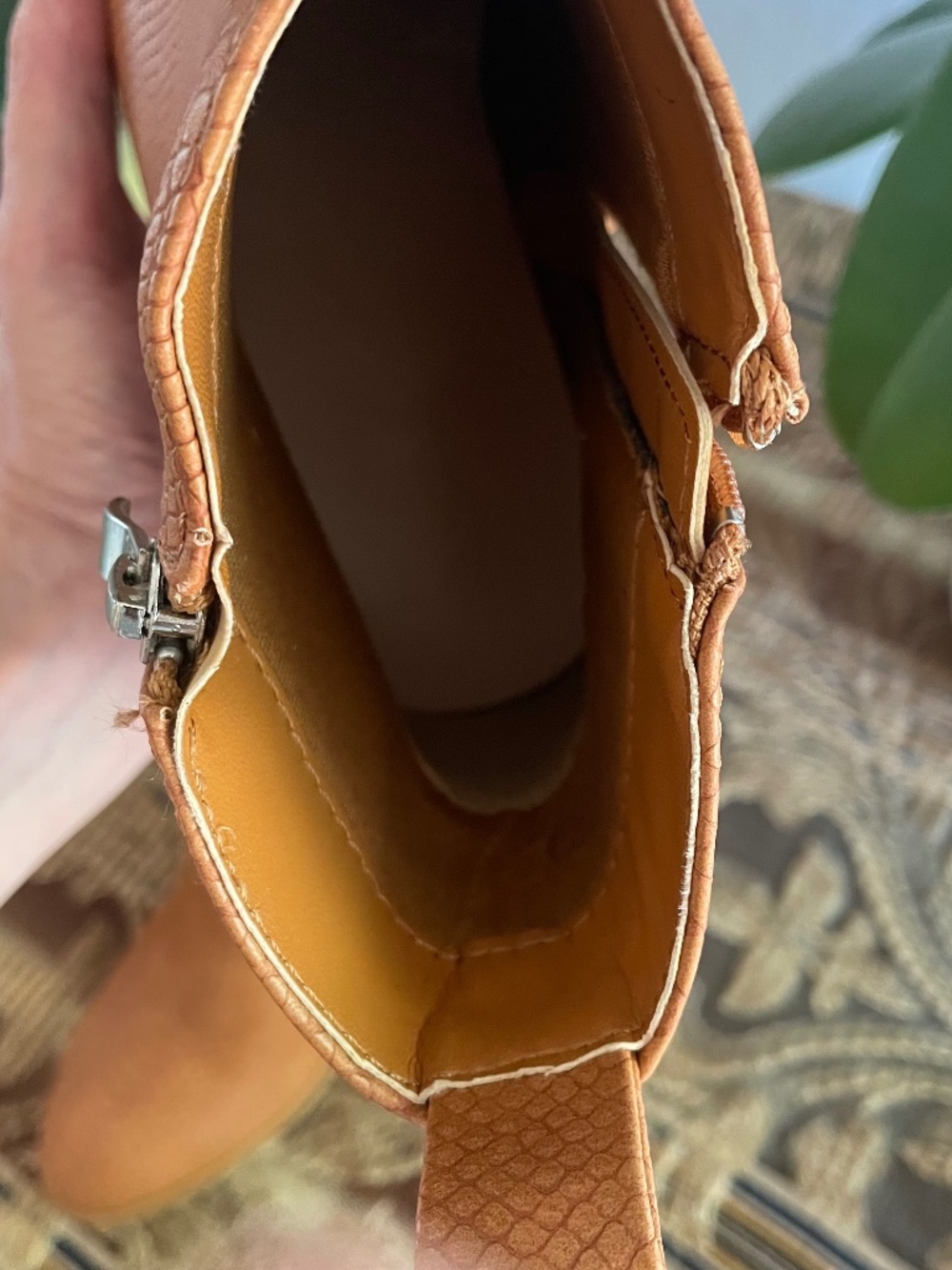 🔥NWT Faux Snakeskin Ankle Boots Neutral Brown/Tan with Shoebox Size 7 - Picture 8 of 10